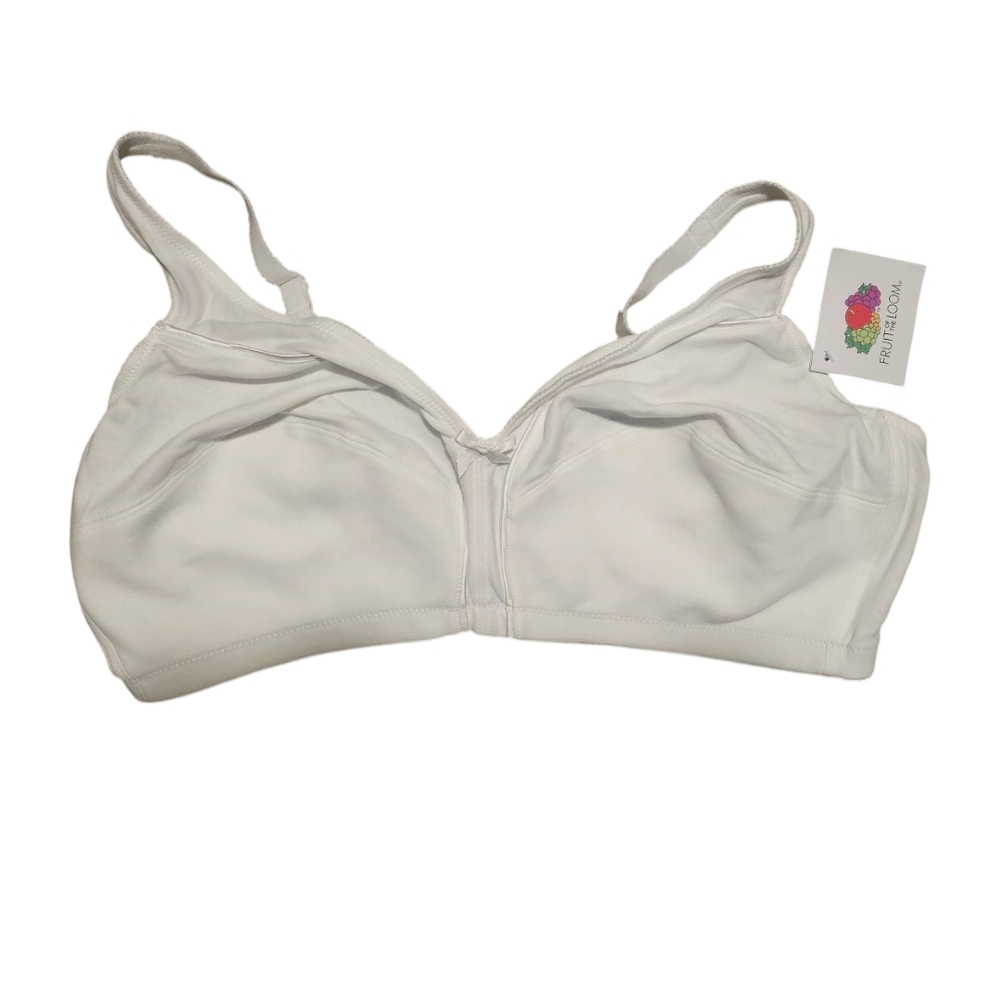 🎄Fruit of the Loom Women's White Bra NO PADDING, NO WIRE 42B